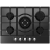 Cata UBGOG701BK 70cm Black Glass 5 Burner Nat Gas Hob