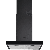 Aeg DBE5681HR 60cm Matt Black Box chimney Hood, Full black glass fronted Touch on Glass, LED Lighti