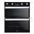 Belling 444444784 Black Belling Bi702fpct Black Electric Double Oven