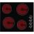 Cata UBCH60KCR 60cm Black 4 Zone Ceramic Hob With Rotary Controls