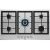 Aeg HGX95320SM 90cm wide 5 burner gas hob - Black/Silver controls