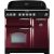 Rangemaster CDL90ECCY/C 84500 Classic Deluxe Ceramic 90cm Electric Range Cooker Cranberry and Chrome