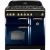 Rangemaster CDL90DFFRB/B 113540 Classic Deluxe 90cm Dual Fuel Range Cooker Blue and Brass