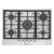 Montpellier MGH75CX Steel Mgh75cx 68Cm 5 Burner Gas Hob Stainless Steel