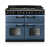 Rangemaster CLDLB110DFPSTB/CM1 14878 New Classic Deluxe Bottom Cavity 110 Dual Fuel Stone Blue Chrom
