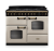 Rangemaster CLDLO110DFPPCR/AB1 18328 New Classic Deluxe OC 110 Dual Fuel Pale Cream Antique Brass