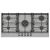 Neff T29CIR8N0 90cm, 5 burner, 5.0kW Wok burner, Optimised FlameSelect, 3 Dishwasher suitable cast i