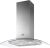 Zanussi ZFI719A 90cm curved glass Island hood, stainless steel and glass, push button controls, LED