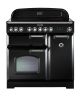 Rangemaster CDL90EIBL/C 90220 Classic Deluxe Induction Black And Chrome 90cm Electric Range Cooker