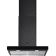 Aeg DBE5681HR 60cm Matt Black Box chimney Hood, Full black glass fronted Touch on Glass, LED Lighti