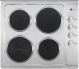Cata UBSPH60KCR 60cm Stainless 4 Zone Solid Plate Hob With Rotary Controls