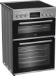 Beko EDC6731S 60cm Double Oven Electric Cooker with Vitroceramic Hob - Silver