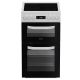 Hotpoint HDE5VDCW Electric Double Cooker 50CM - 62L / 33L with Ceramic Hob - White