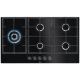 Aeg HKB95820NB 90cm Flamelight, Gas On Glass Hob, StepPower printed on glass, 5 Burners including L
