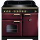 Rangemaster CDL100EICY/B - 100cm Classic Deluxe Induction Range 115590 Cranberry and Brass