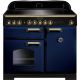 Rangemaster CDL100EIRB/B - 100cm Classic Deluxe Induction Range 114020 Blue and Brass