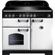 Rangemaster CDL100EIWH/C - 100cm Classic Deluxe Induction Range 114030 White and Chrome