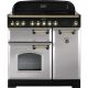 Rangemaster CDL90ECRP/B 114740 Classic Deluxe Ceramic 90cm Electric Range Cooker Royal Pearl and Brass