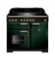 Rangemaster CDL100EIRG/B - 100cm Classic Deluxe Induction Range 114000 Green and Brass