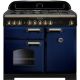 Rangemaster CDL100DFFRB/B Classic Deluxe 100cm Dual Fuel Range 113840 Blue and Brass