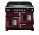 Rangemaster CLA110EICY/C 117050 Classic 110cm Electric Cooker with Induction Cranberry and Chrome
