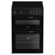 Indesit ITE6VMB Electric Twin Cooker 60CM - Ceramic Hob - Black