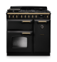Rangemaster CLDL90DFPCBL/AB1 18256 New Classic Deluxe 90 Dual Fuel Charcoal Black Antique Brass