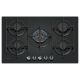 Neff T27PIQ4S0 75cm Black Tempered Glass, 5 burner, 4.0kW Wok burner, Optimised FlameSelect, 5 Dishw